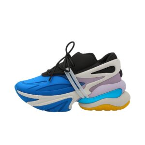 Futuristic Sculpted Sneakers Unisex – Multicolor Layers – Low-Top – Streetwear Design