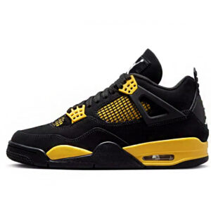 Nike Air Jordan 4 Retro Thunder Unisex Black Yellow Sneakers DH6927-017