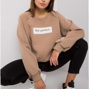 Women's Hoodie Model EM-BL-652.13P Beige - Ex Moda