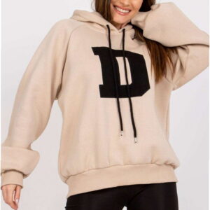 Women's Hoodie Model EM-BL-651/D.29X Beige - Ex Moda
