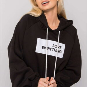 Women's Hoodie Model EM-BL-651/2.41X Black - Ex Moda