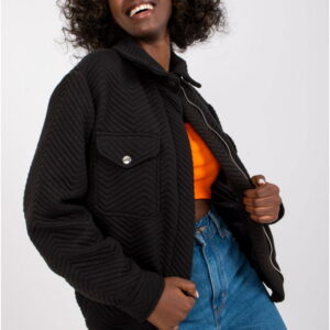 Women's Jacket Model RV-KR-007.95P Black - Rue Paris