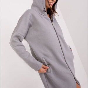 Women's Hoodie Model RV-BL-4858-1.99P Light Grey - Rue Paris