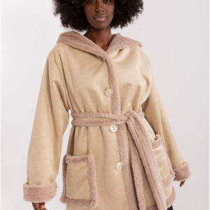 Women's Coat Model LK-KR-509459.96P Beige - Lakerta