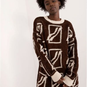 Women's Sweater Model BA-SW-0277.02 Dark Brown - Badu