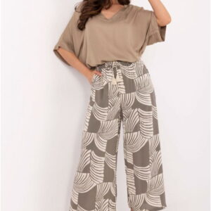 Women's Trousers Model D73771M62237G Khaki - Sublevel