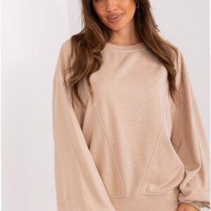 Women's Sweatshirt Model EM-BL-716.14 Beige - Ex Moda