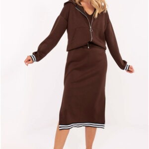 Dress Set Model IT-KMPL-9719.64 Dark Brown - Rue Paris