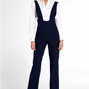Navy Jumpsuit with Suspenders KM19 - Nife
