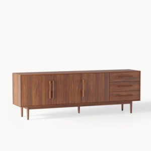 Sideboard DEQ23WES67480-200175 – Solid Mango Wood, 220×45×75 cm, Dark Natural Finish
