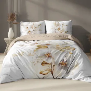 Pościel 100% Bawelna 220x220 Orchidea Storczyk